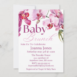 Orchidee Baby Brunch/Baby shower Uitnodiging Kaart