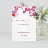 Orchidee Baby shower Bedankt Card (Staand voorkant)