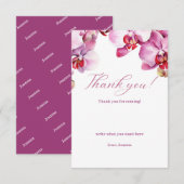 Orchidee Baby shower Bedankt Card (Voorkant / Achterkant)