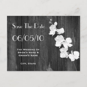 Orchidee & Barnwood Wedding Save The Date Briefkaa Aankondigingskaart