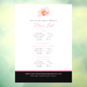 Orchidee beauty product prijslijst roze raamsticker (Vel 3)