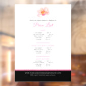 Orchidee beauty product prijslijst roze raamsticker (Vel 2)