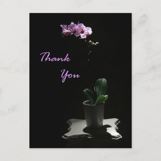 Orchidee Bedankt briefkaart (Voorkant)