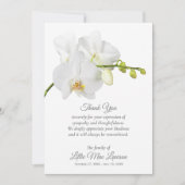 Orchidee begrafenis viering van het leven dank u k kaart (Voorkant)