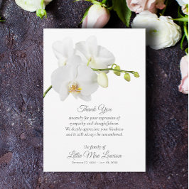 Orchidee begrafenis viering van het leven dank u k kaart