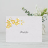 Orchidee belooft ivoor formele klassieke bruiloft folie uitnodiging (Staand Voorkant)