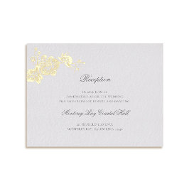 Orchidee belooft ivoor formele klassieke huwelijks folie feestdagen briefkaart