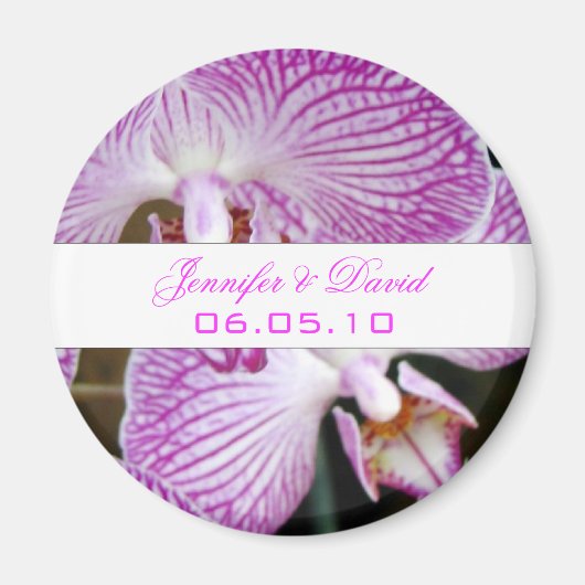 Orchidee Bewaar de datummagneet Magneet (Voorkant)