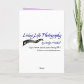 Orchidee Birthday Card Kaart (Achterkant)