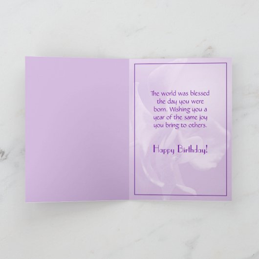 Orchidee Birthday Card Kaart (Binnen)