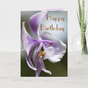 Orchidee Birthday Card Kaart