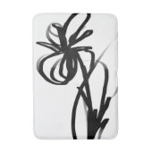 Orchidee Blanc: Abstract Wit & Zwart Badmat (Voorkant Verticaal)