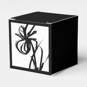 Orchidee Blanc: Abstract Wit & Zwart Bedankdoosjes