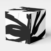 Orchidee Blanc: Abstract Wit & Zwart Bedankdoosjes (Voorkant Zijde)