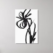 Orchidee Blanc: Abstract Wit & Zwart Canvas Afdruk (Voorkant)