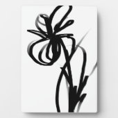 Orchidee Blanc: Abstract Wit & Zwart Fotoplaat (voorkant)