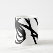 Orchidee Blanc: Abstract Wit & Zwart Magische Mok (Center)