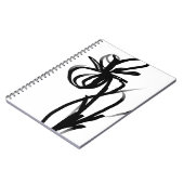 Orchidee Blanc: Abstract Wit & Zwart Notitieboek (Linkerzijde)