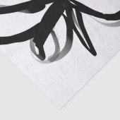 Orchidee Blanc: Abstract Wit & Zwart Tissuepapier (Detail)