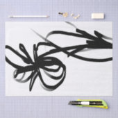 Orchidee Blanc: Abstract Wit & Zwart Tissuepapier (Craft)