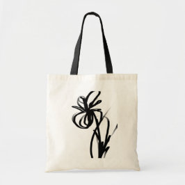 Orchidee Blanc: Abstract Wit & Zwart Tote Bag