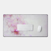 Orchidee bloeit en vlinder bureaumat (Keyboard & Muis)