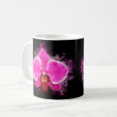 Orchidee bloem aquarel - roze bb 02 koffiemok (Voorkant links)