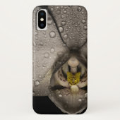 Orchidee bloem grijs zwart elegant Case-Mate iPhone case (Achterkant)