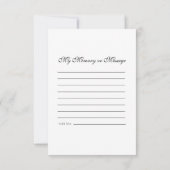 Orchidee Bloem op Wit Deel een Geheugen Uitvaart Notitiekaartje (Achterkant)