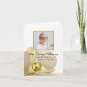 Orchidee Bloem op Witte Begrafenis Sympathie Dank  Bedankkaart (Voorkant)