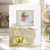 Orchidee Bloem op Witte Begrafenis Sympathie Dank  Bedankkaart