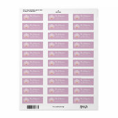 Orchidee Bloem Roze Retouradreslabels Etiket (Full Sheet)