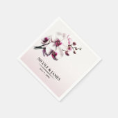 Orchidee Bloem Roze & Witte Bruiloft Servet (Hoek)