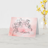 Orchidee bloem sympathie kaart verlies begrafenis  (Gele Bloem)