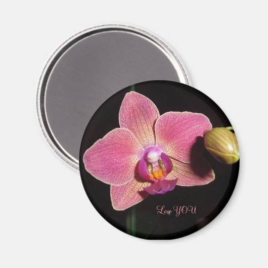 Orchidee Bloem van LIEFDE Autisme Magneet (Voorkant / Achterkant)