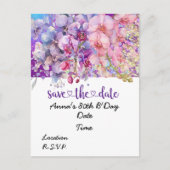 Orchidee bloem Verjaardag Save the Date briefkaart (Voorkant)