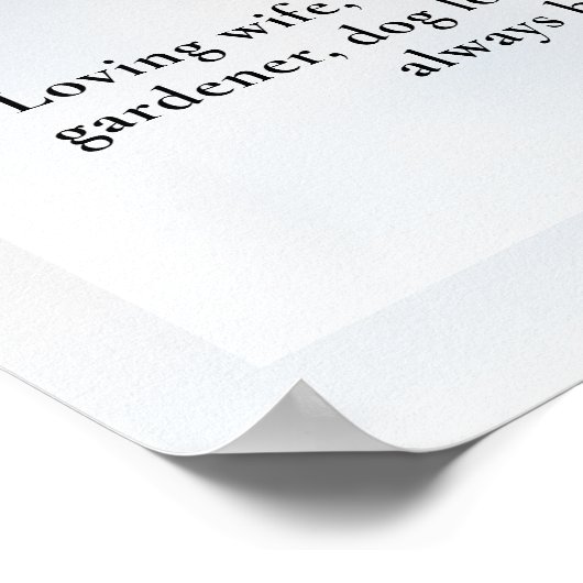 Orchidee Bloem Viering van het Leven Foto, Begrafe Poster (Hoek)