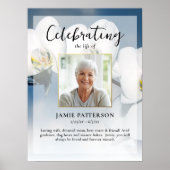 Orchidee Bloem Viering van het Leven Foto, Begrafe Poster (Voorkant)