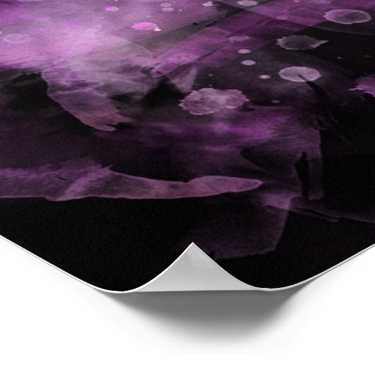 Orchidee bloem waterverf - roze bb 03 poster (Hoek)