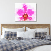 Orchidee bloem waterverf - roze wb 02 canvas afdruk (Insitu (Slaapkamer))