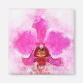 Orchidee bloem waterverf - roze wb 02 magneet (Voorkant)