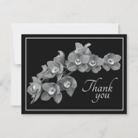 Orchidee Bloem Zwart/Wit Zwart Achtergrond Bedankt