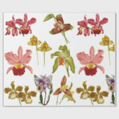  orchidee bloemen botanische tuinkunst cadeaupapier (Vlak)