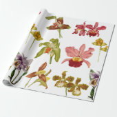  orchidee bloemen botanische tuinkunst cadeaupapier (Uitgerold)