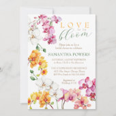 Orchidee Bloemen Bruids Uitnodiging (Voorkant)