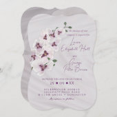 Orchidee bloemen bruiloft uitnodiging Kaart (Voorkant / Achterkant)