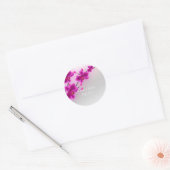 Orchidee Bloemen Elegant Bloemen Bloemen Bruiloft  Ronde Sticker (Envelop)