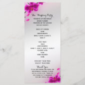 Orchidee Bloemen Elegant Bloemen Bruiloft Programm Programmakaart (Achterkant)