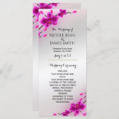 Orchidee Bloemen Elegant Bloemen Bruiloft Programm Programmakaart (Voorkant / Achterkant)