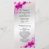 Orchidee Bloemen Elegant Bloemen Bruiloft Programm Programmakaart (Voorkant)